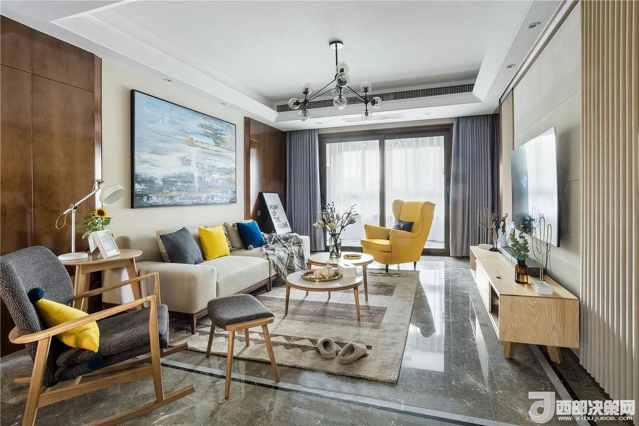 沙發(fā)背景墻選對(duì)裝飾畫(huà)，才能美了整個(gè)客廳空間！