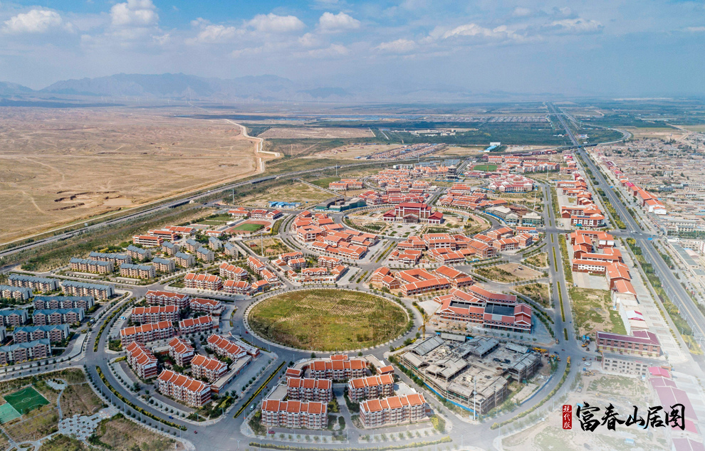 這是2019年9月3日拍攝的寧夏回族自治區(qū)銀川市永寧縣閩寧鎮(zhèn)新區(qū)新貌。