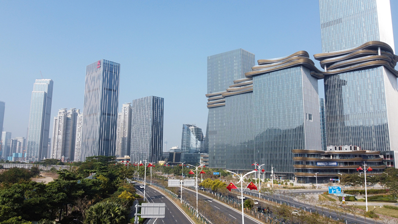2024年1月1日，廣東珠海，橫琴粵澳深度合作區(qū)樓群。